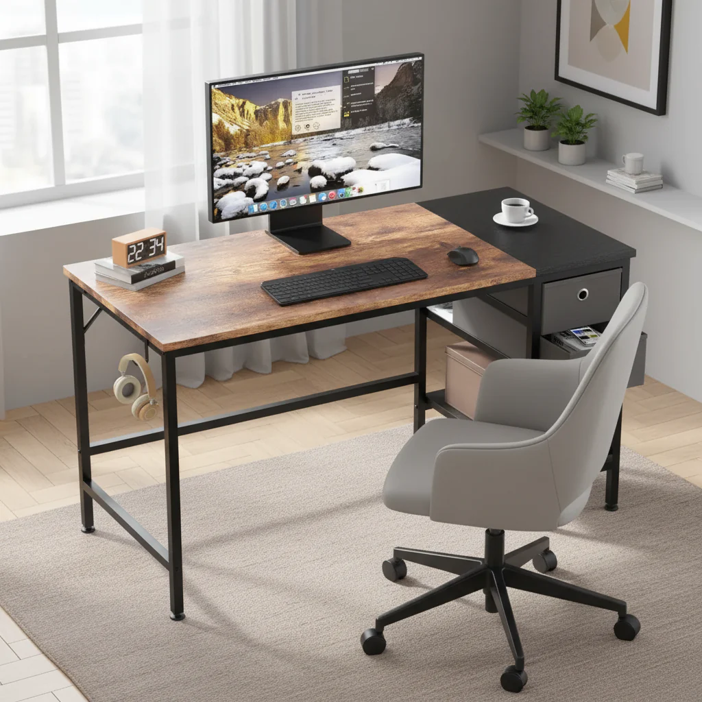 Computer Desk with Drawers 47 Study Writing Desks