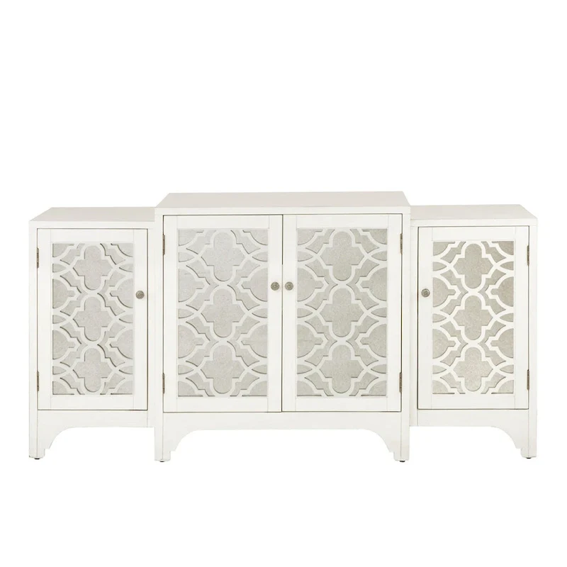Cream Quatrefoil Dining Buffet Server