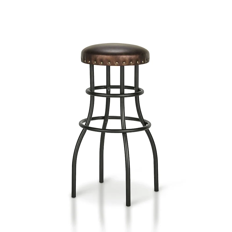 Vigo Rustic Bronze Metal Counter Height Barstool by