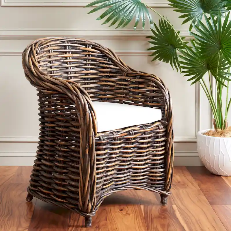 Styliani Natural Rattan Club Chair - 27.5  x 27.5  x 35.5  - 28Wx28Dx36H