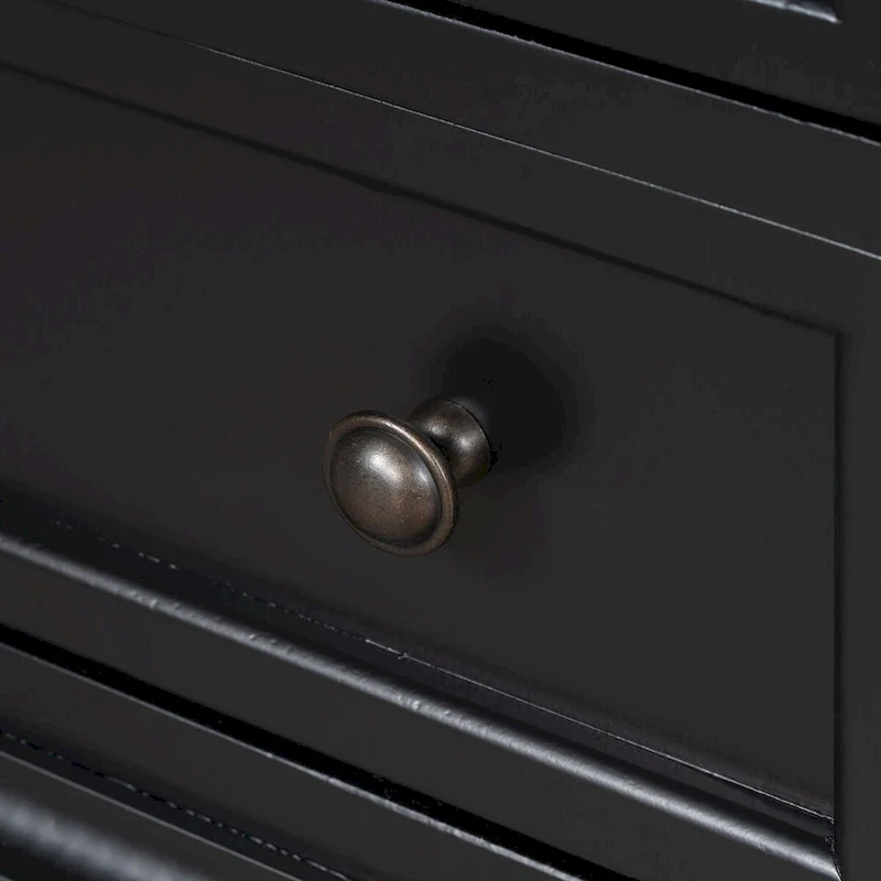 3-Drawer End Table - Solid Pine Wood Side Table with Pull-Out Tray, Ball Slide Drawers, Easy Assembly, 150 lbs Capacity