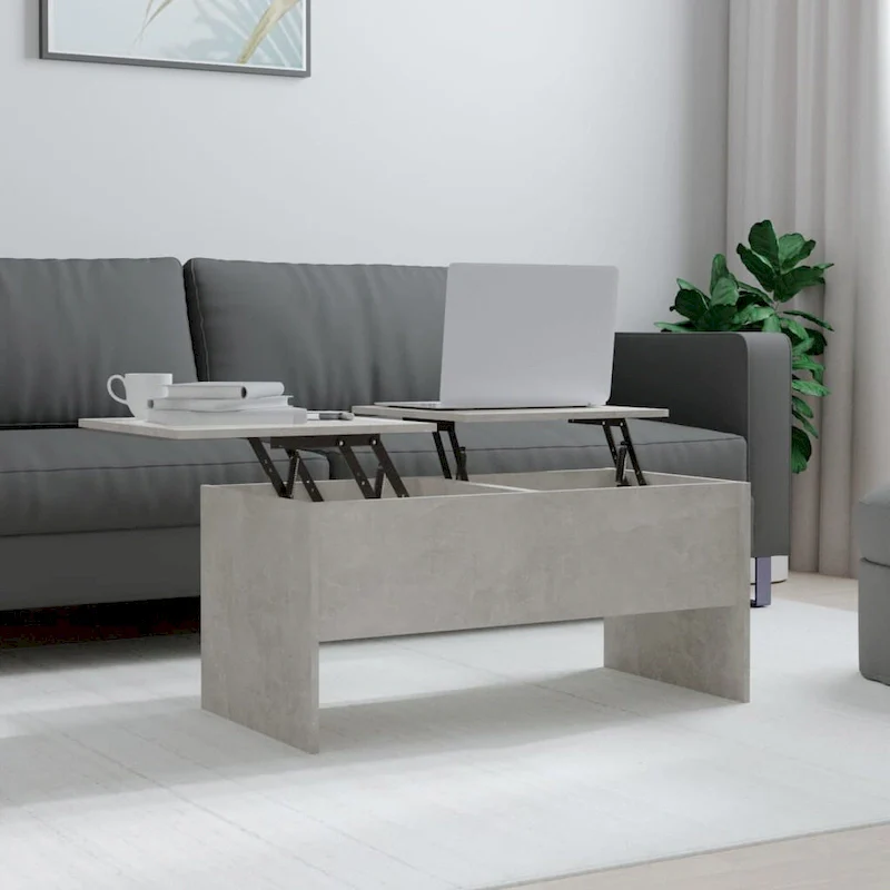 vidaXL Coffee Table Lift Top End Table Accent Side Sofa Table Engineered Wood - 40.2 x 19.9 x 18.3