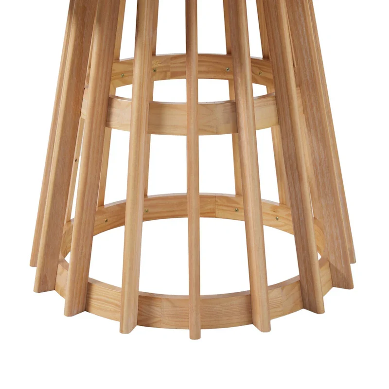 Middlebrook Designs 48 inch Round Slatted Wood Dining Table