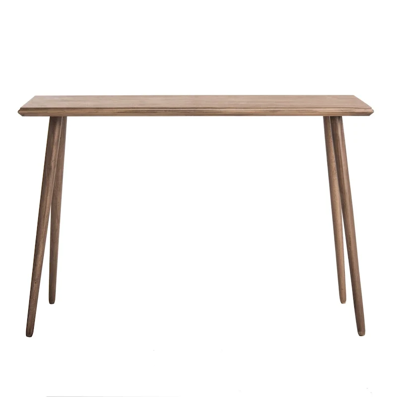 Light Brown / Slate Grey / Vintage White Mid-Century Modern Console Table