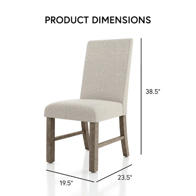 Rustic Grey Wood 5-Piece Dining Table Set by