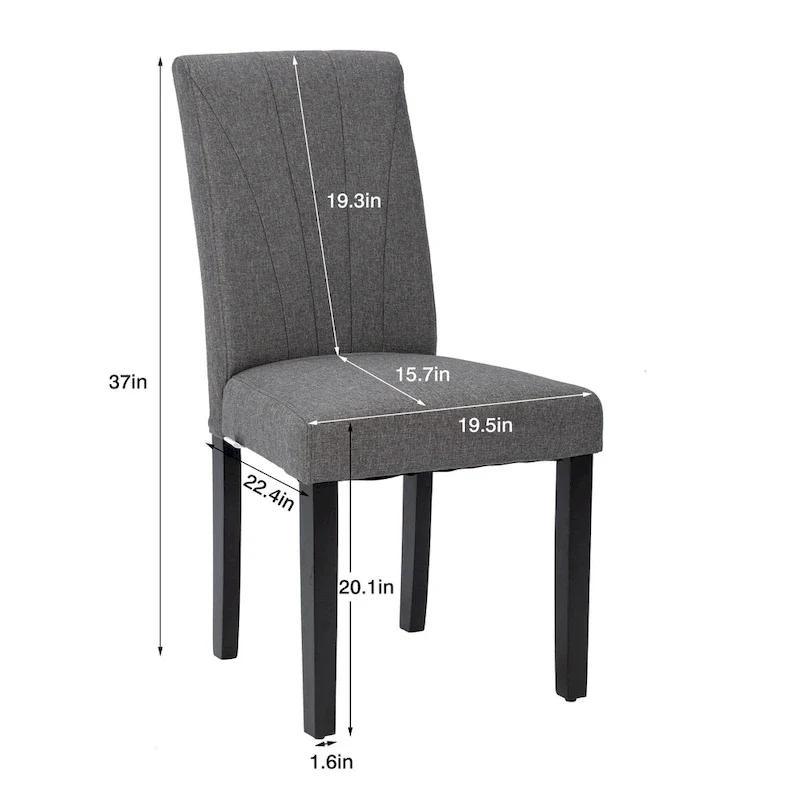 VECELO Upholstered Dining Chairs Set of 2 Parson Classic Upholstered Dining Chair,Modern 37 Parson Chairs