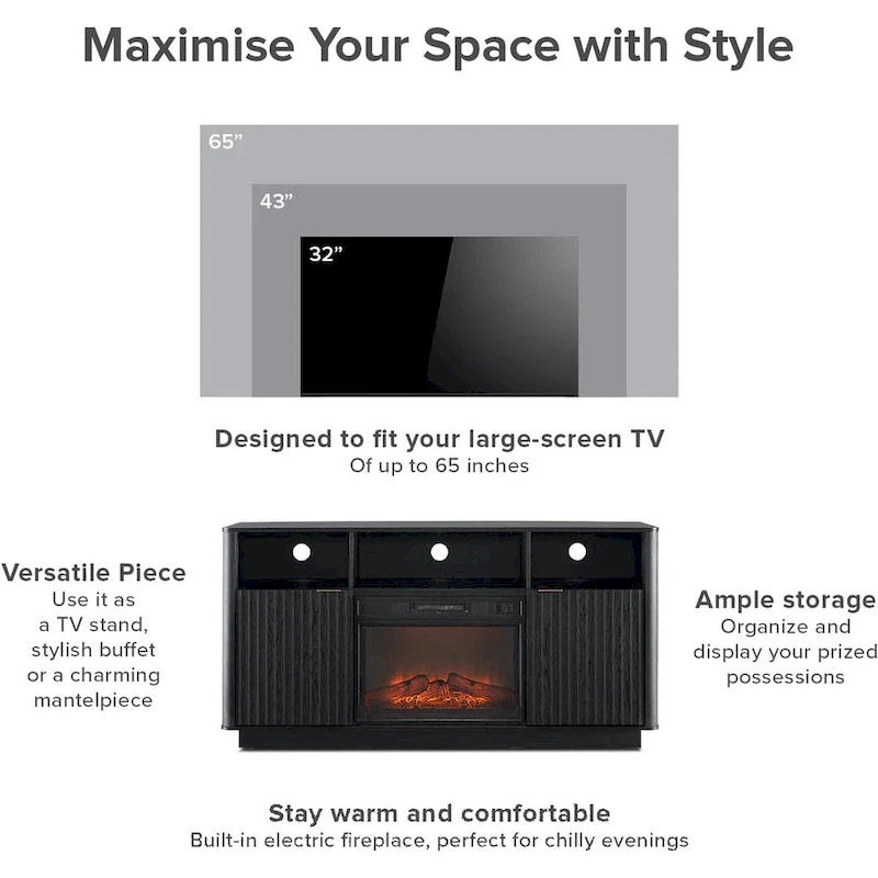Brooklyn 59 Electric Fireplace TV Stand