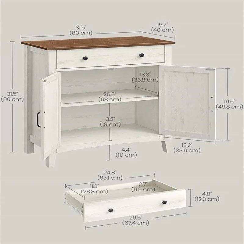Buffet Cabinet - 15.7D x 31.5W x 31.5H