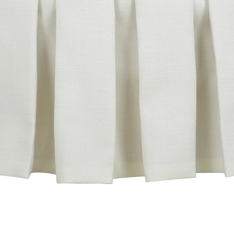 Baruti Tufted Cocktail Ottoman with Pleated Skirt