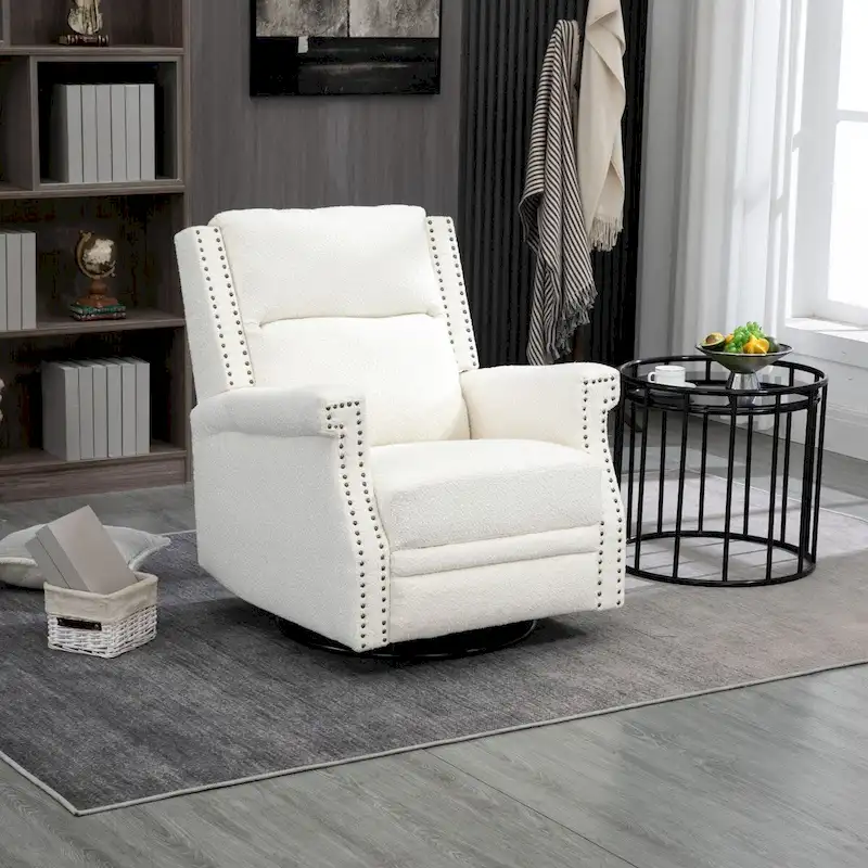 Swivel Manual Recliner Chair 360 Degree Leisure Arm Chair, Nursery Rocking Chairs
