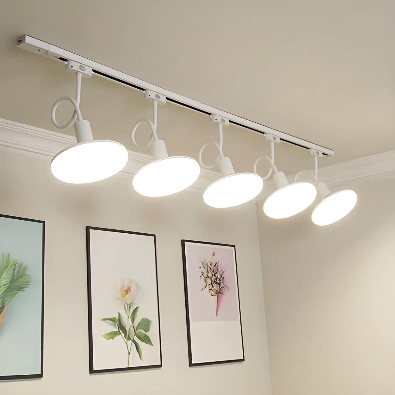 5-Light Modern LED Track Lighting with Adjustable Head
