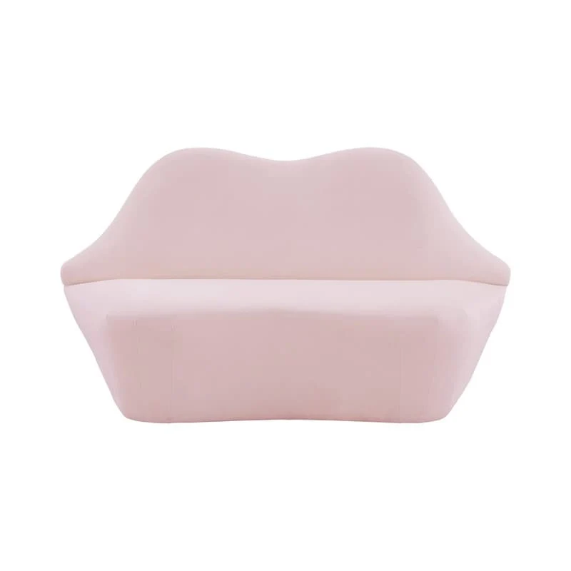 Lips Velvet Settee - 67.7 W x 29.1 D x 36 H