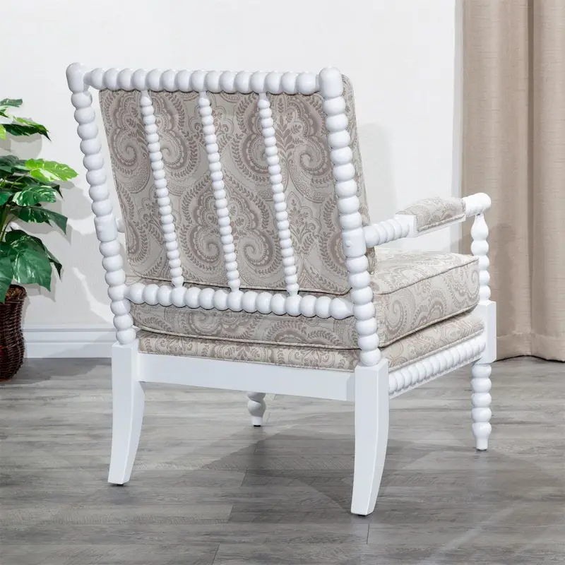 Spindle Fabric Arm Chair