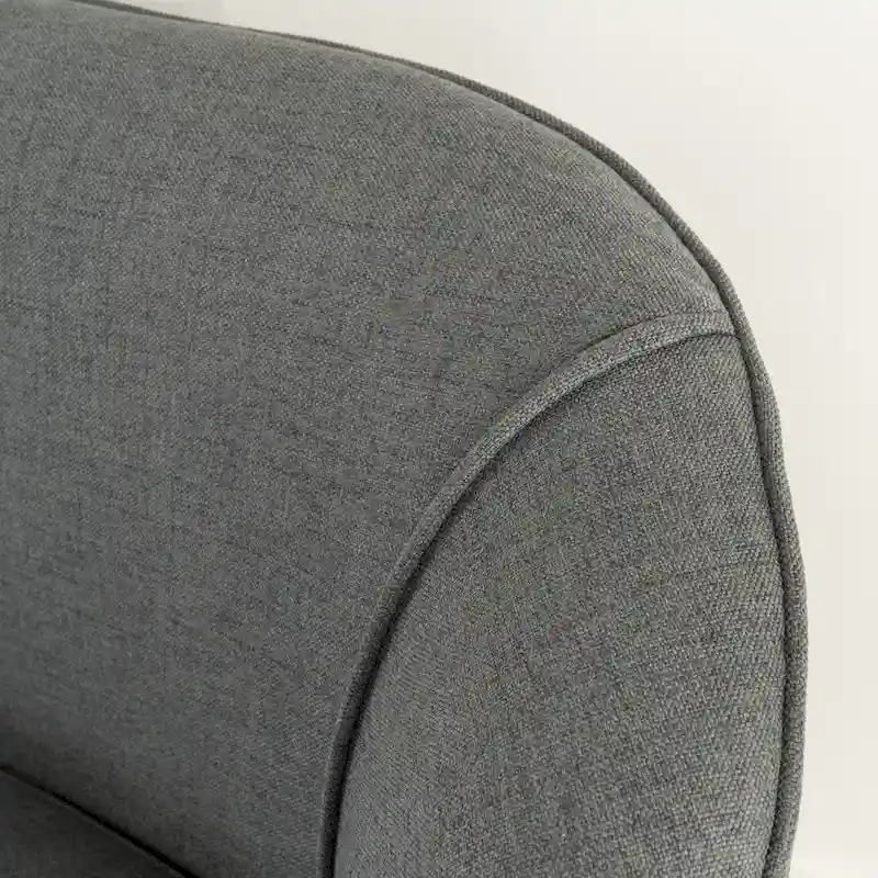 Polyester Fabric Loveseat with Padded Cushions