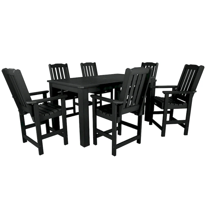 Lehigh 7-Piece Outdoor Dining Set - 42 x 72 Table, Counter-height