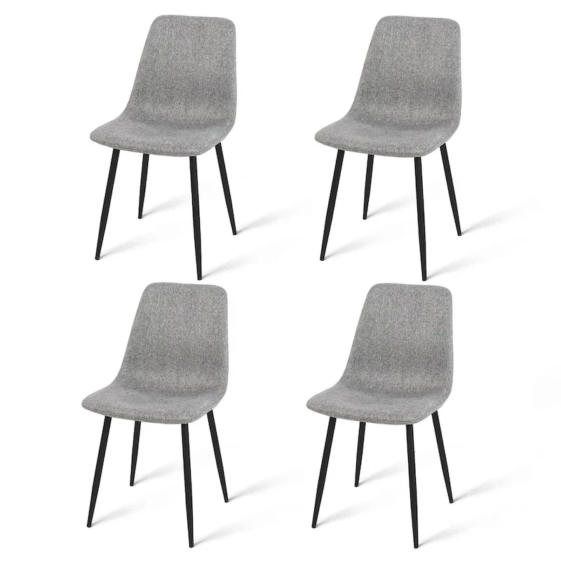 Modern Fabric Upholstered Dining Chairs (Set of 4) - 34x18x18