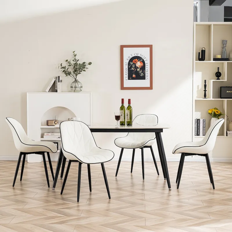 Upholstered Dining Chairs Set of 2 Modern Kitchen Chairs