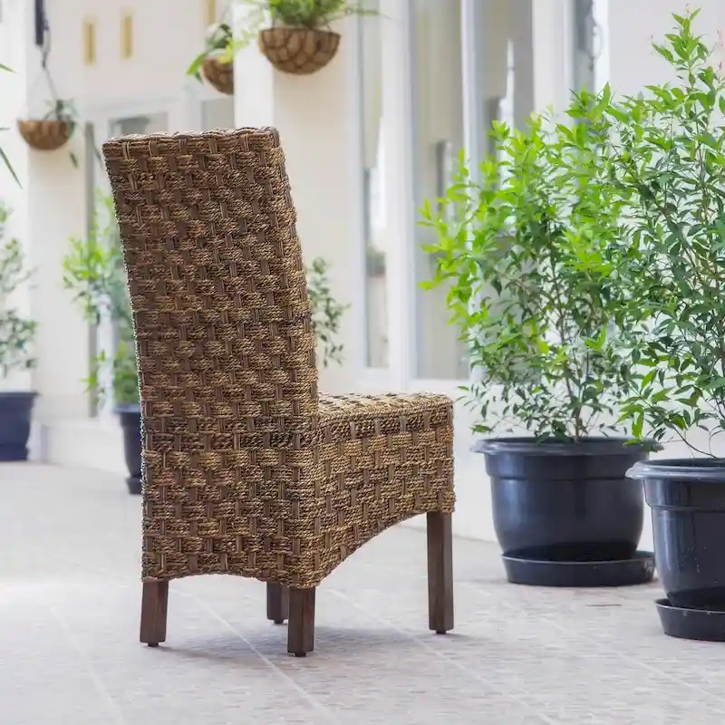 Manila Woven Abaca /Mahogany Dining Chair (Set of 2)