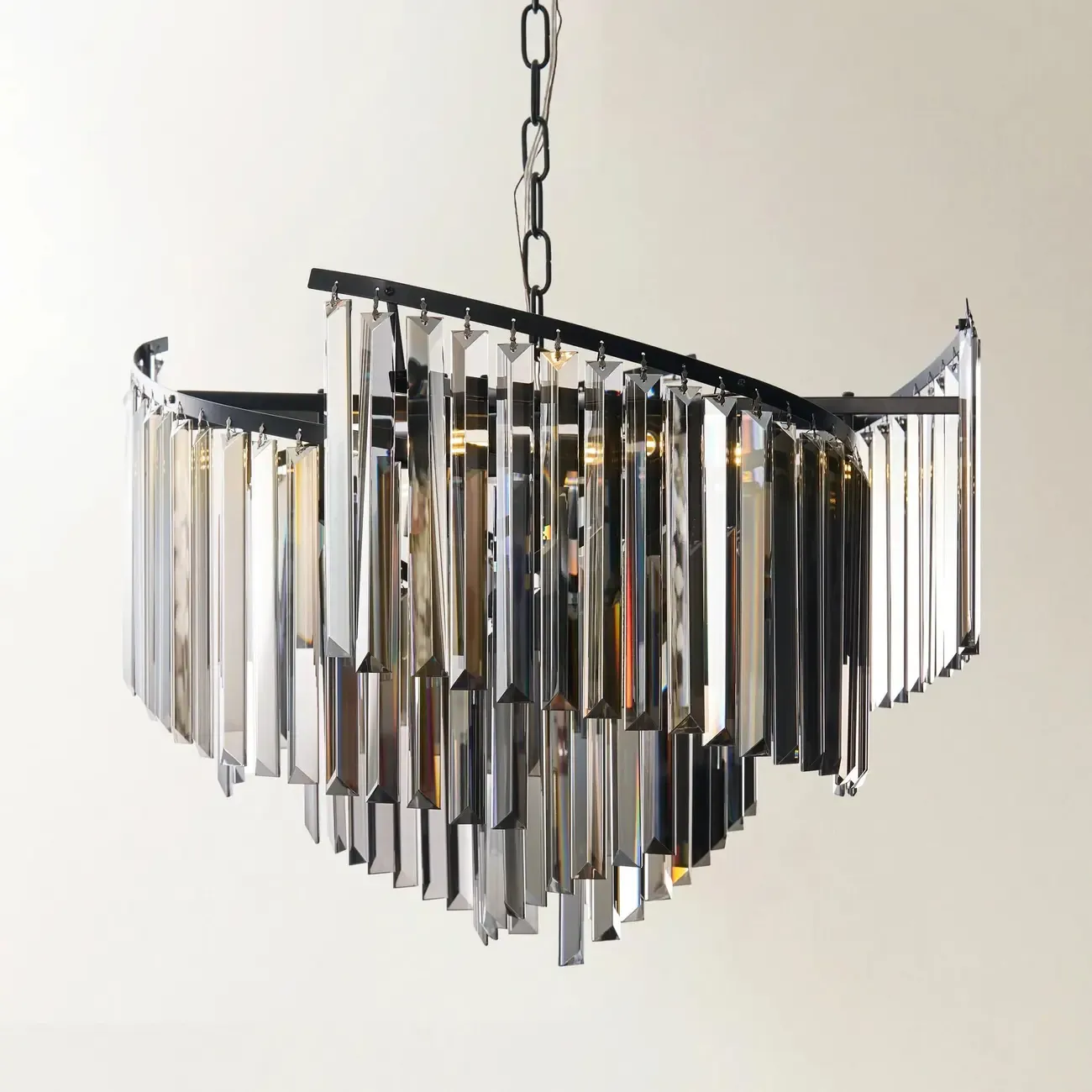 Modern Luxury Crystal Spiral Chandelier for Home Décor