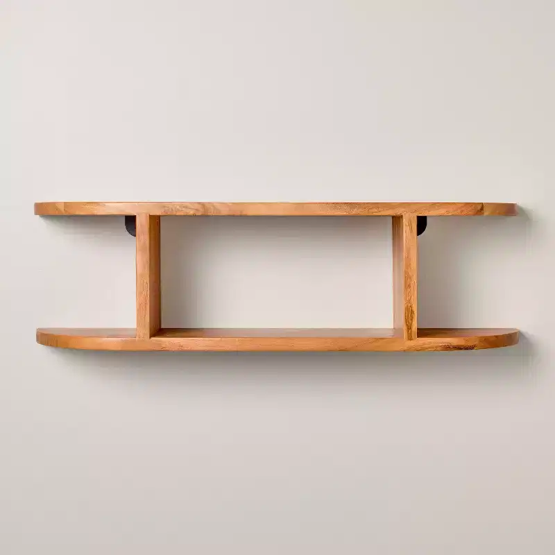 Rounded Edge Two Tier Wood Shelf - Hearth & Hand with Magnolia