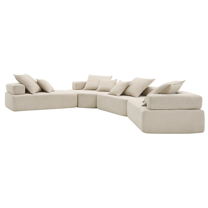 DIY Customization Boucle Upholstered Modular Sectional Sofa