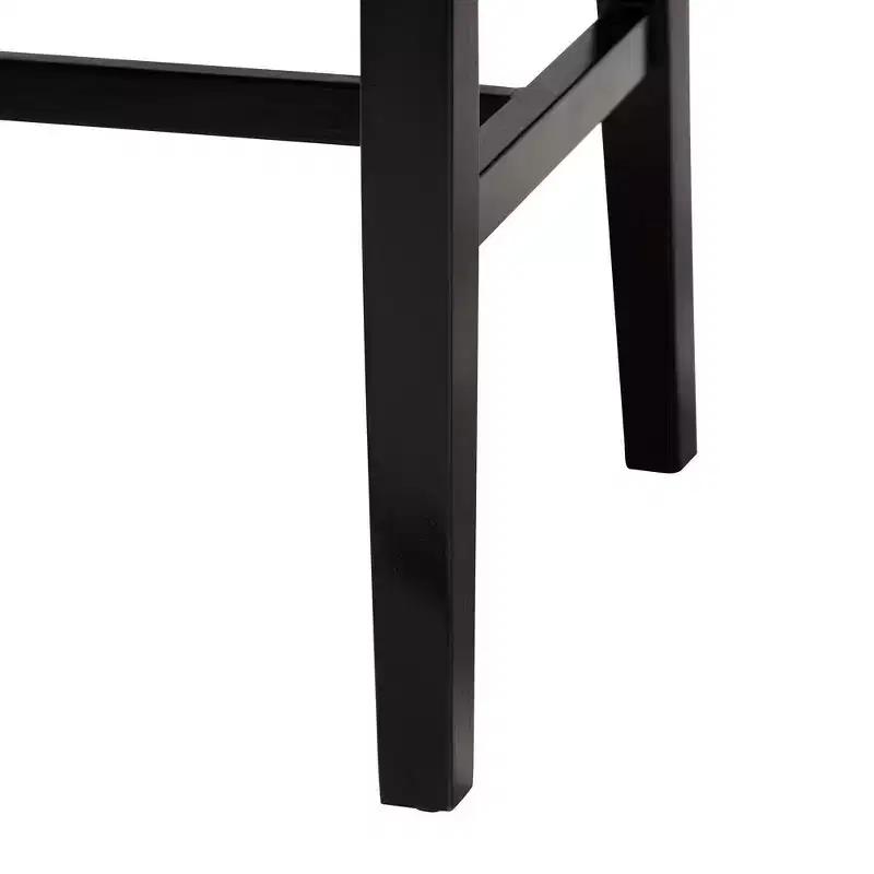 Brown/Black Bohemian Armless Dining Chair, Seats 1