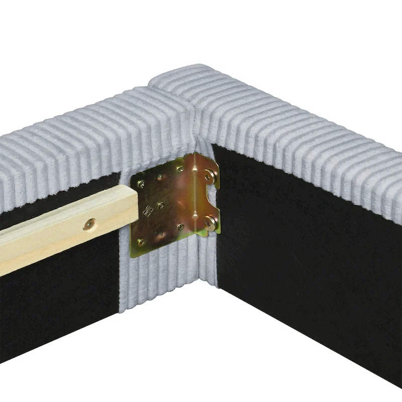 Full L-Shaped Daybed with Solid Frame