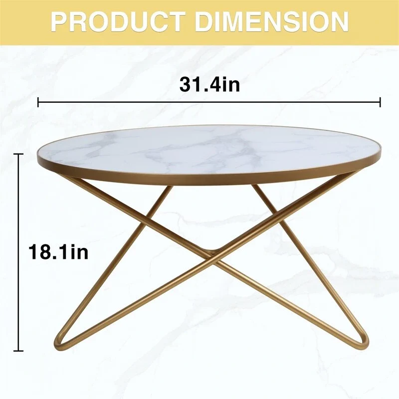 Round Coffee Table - 31.5D x 31.5W x 18H