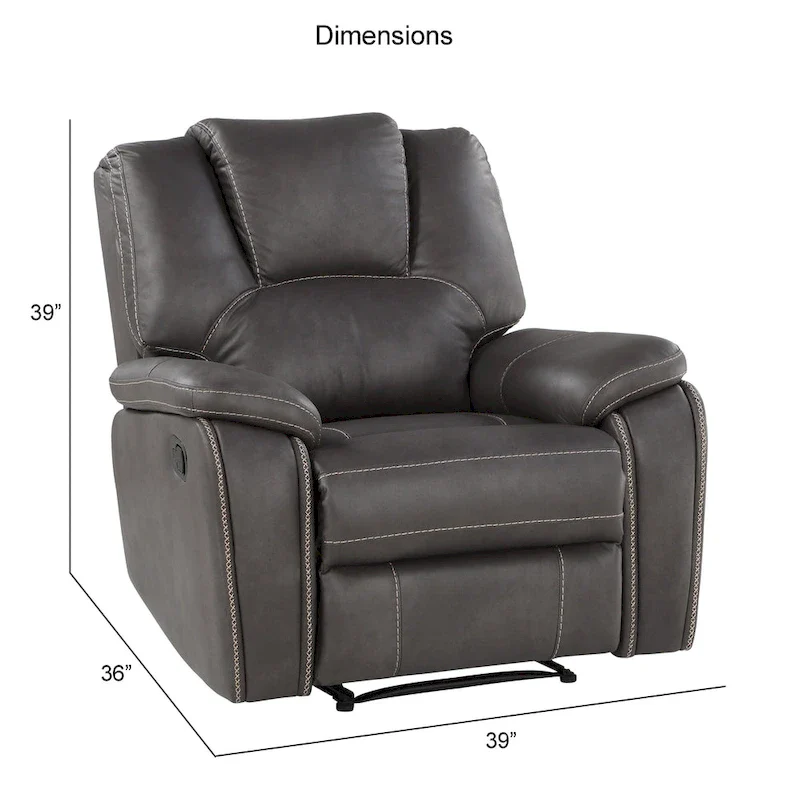 Kameryn Faux Leather Manual Recliner
