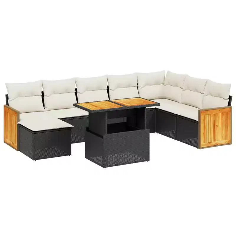 vidaXL Modular Garden Sofa Set with Cushions in Multiple Colors
