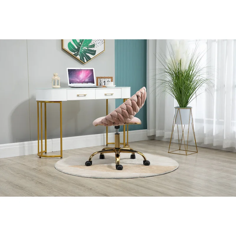 Computer Chair Office Chair Adjustable Swivel Chair Fabric Seat Home Study Chair