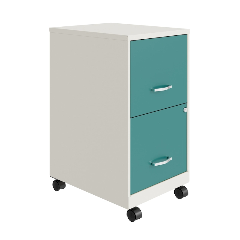 Space Solutions Pearl White 2-drawer Mobile File Cabinet