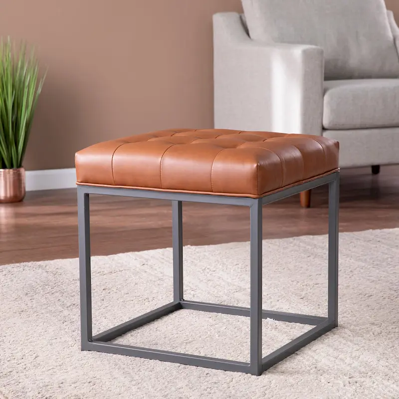 Saddle Brown Mini Ottoman