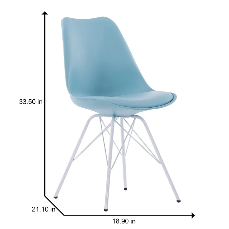 Mid-Century Modern Set of 2 Dining Room Chairs - N/A