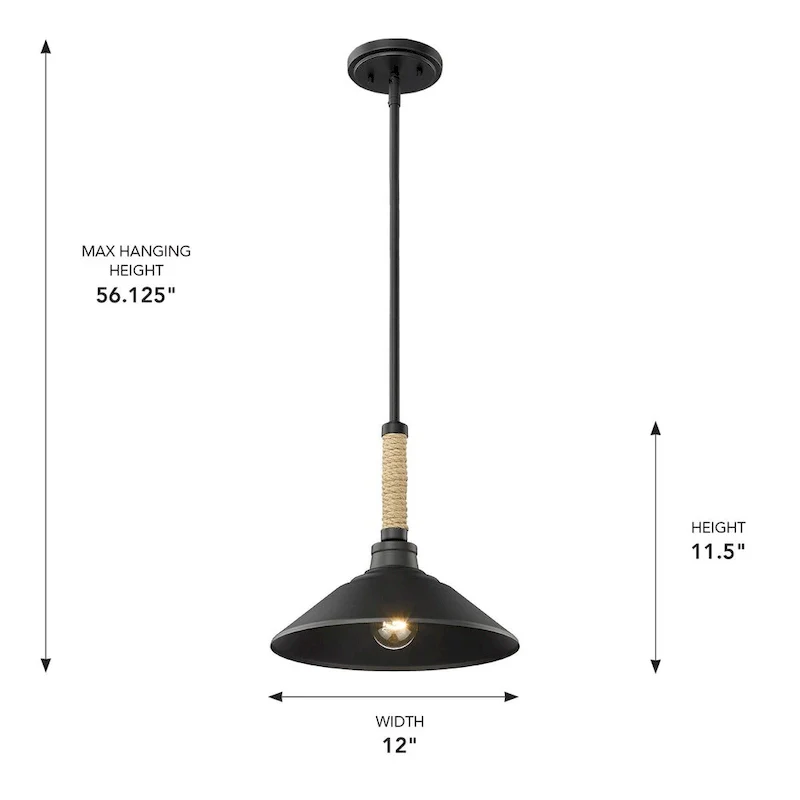 Journey 12  Wide 1-Light Pendant