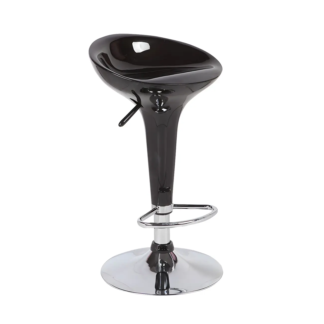 Plastic Chrome Swivel Bar Stool Height Adjustable