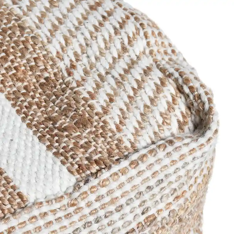 Caiman Handcrafted Boho Fabric Pouf by Christopher Knight Home