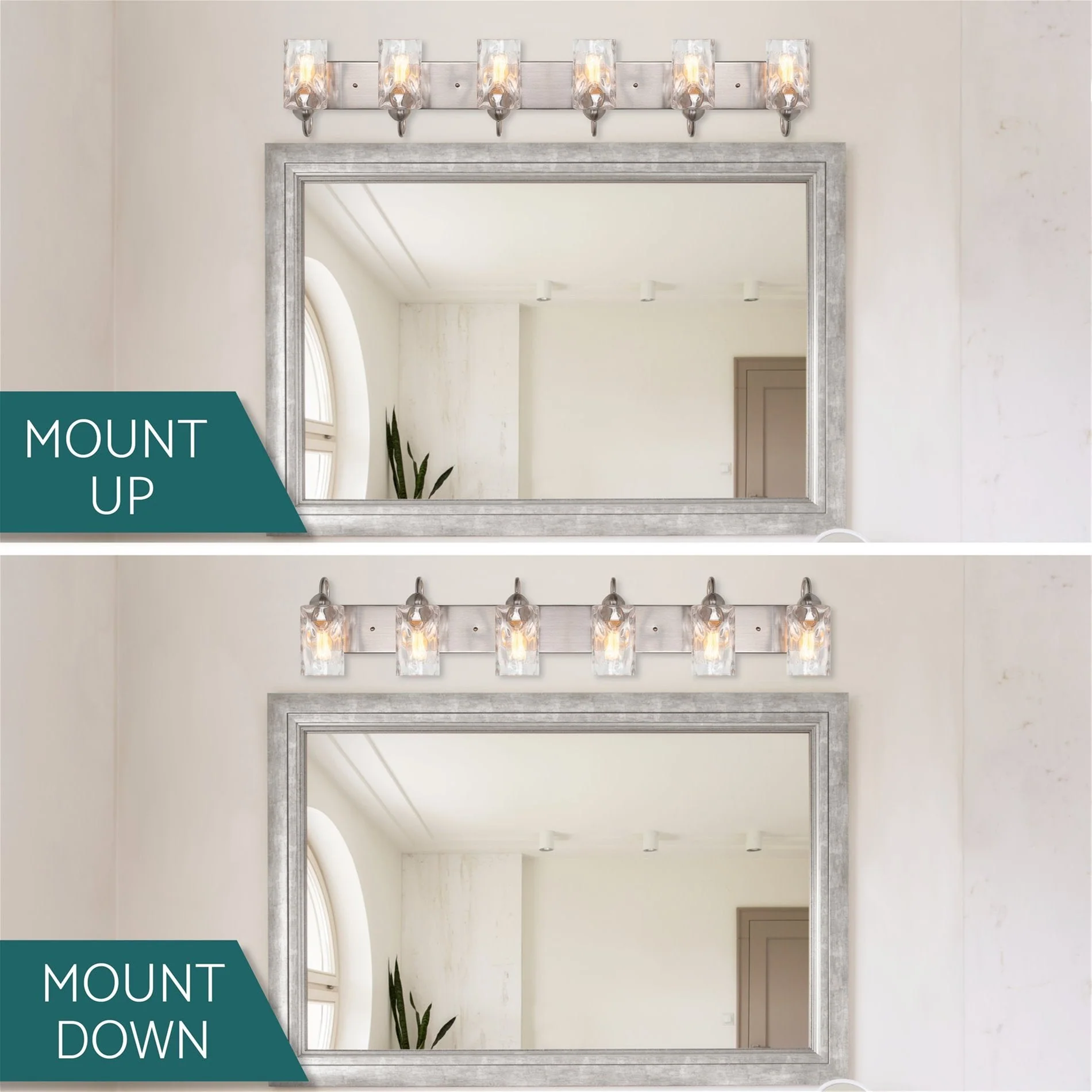 Armada II 48 Modern 6-Light Over Mirror Vanity / Bathroom Light
