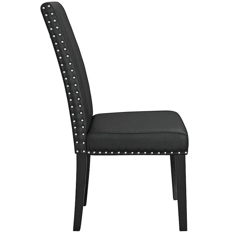 Milton Nailhead Trim Black Parson Dining Chair