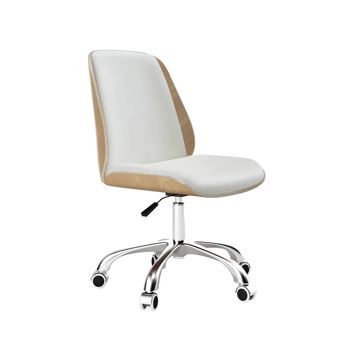 Modern Leather Upholstered Swivel Office Chair