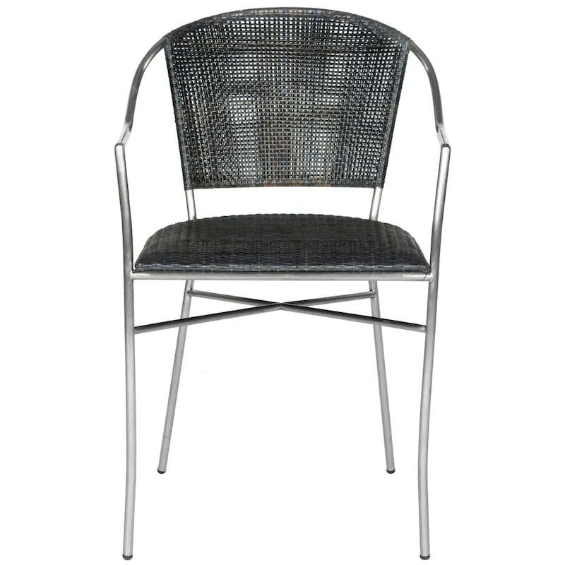 SAFAVIEH Jullieta Black Arm Chair (Set of 2) - 21  W x 22.3  L x 33.5  H - 21Wx22Dx34H