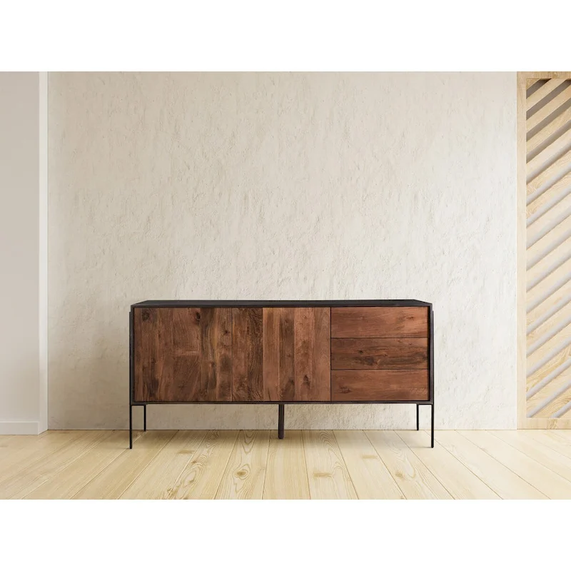 Macari Tavlov Solid Mango Wood Sideboard