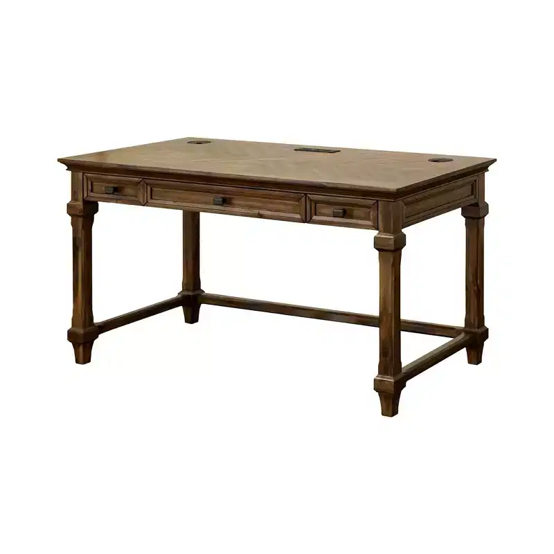 Porter Traditional Wood Writing Desk Brown - Martin Furniture: Elegant Home Office, 54" Width, All-Purpose Drawer