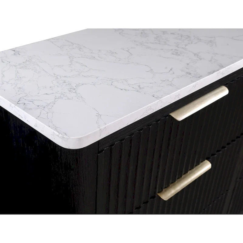 Shelby 4 Piece Black Panel Upholstered Bedroom Set