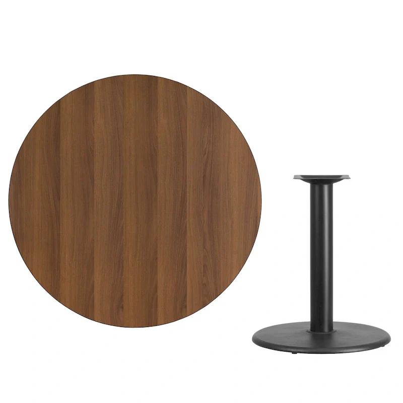42 Round Laminate Table Top with 24 Round Table Height Base