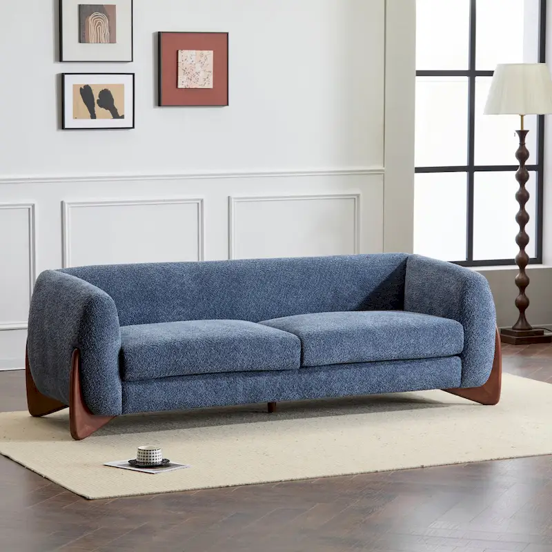 Alma Upholstered Boucle 3-Seat Sofa by Christopher Knight Home