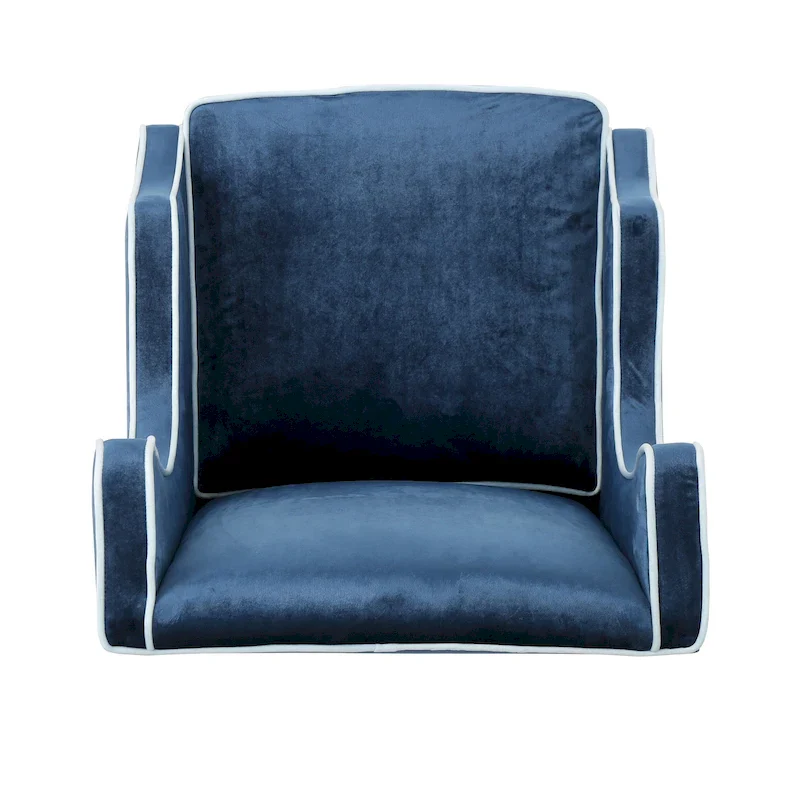 25.9 High Back Velvet Club Chair with Wide Backrest