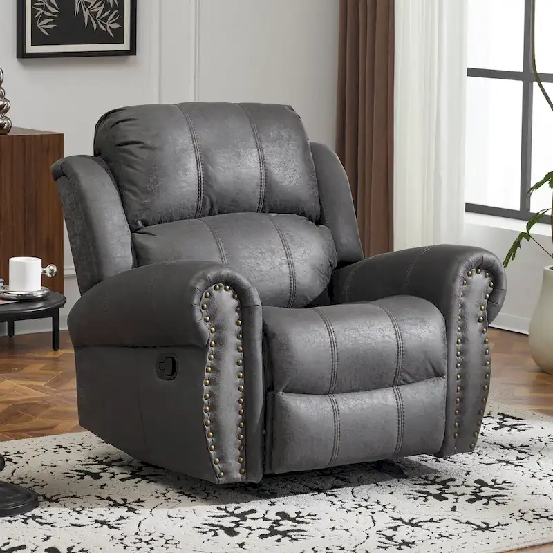 Charlie Bonded Leather Glider Recliner by Christopher Knight Home