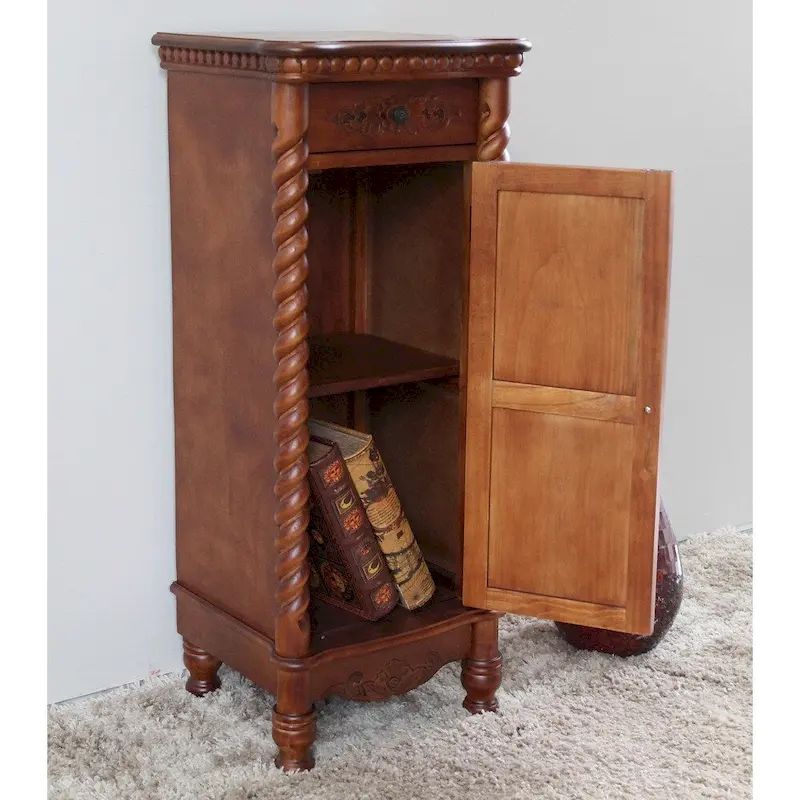Windsor Carved Wood Telephone Cabinet