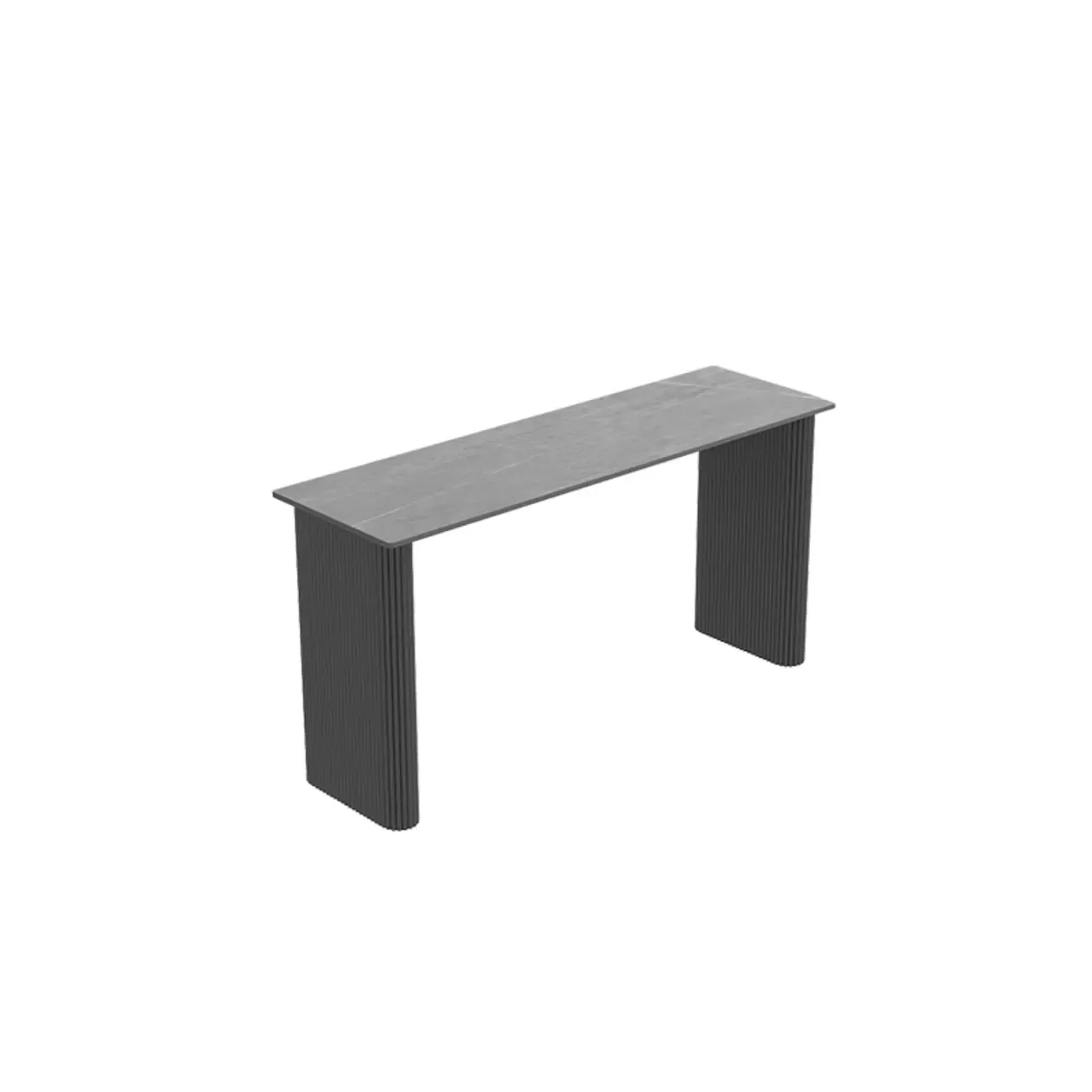 Glam White Stone Metal Striped Pillar Bar Tables